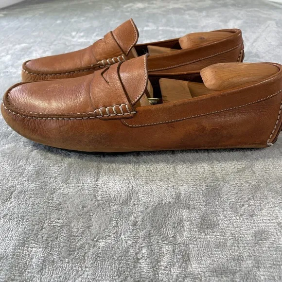 Cole Hann Penny Loafer Shoes Men 8 Brown Leather Howland Preppy Beach Casual