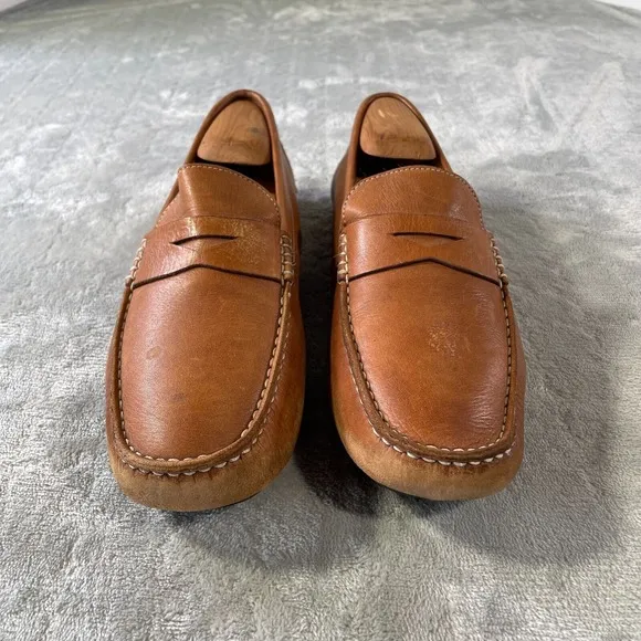 Cole Hann Penny Loafer Shoes Men 8 Brown Leather Howland Preppy Beach Casual