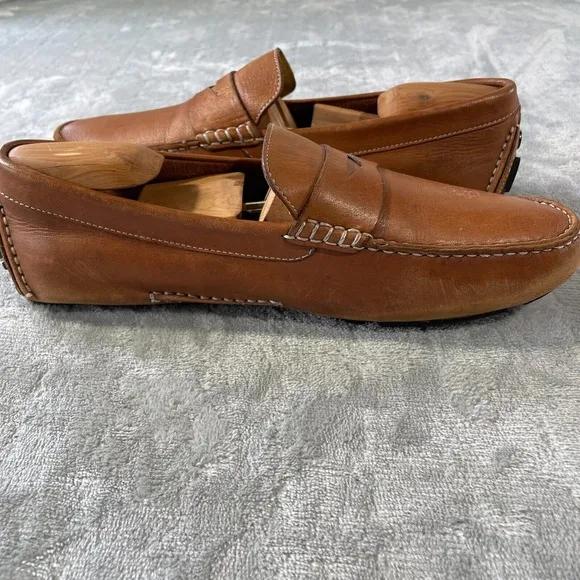 Cole Hann Penny Loafer Shoes Men 8 Brown Leather Howland Preppy Beach Casual