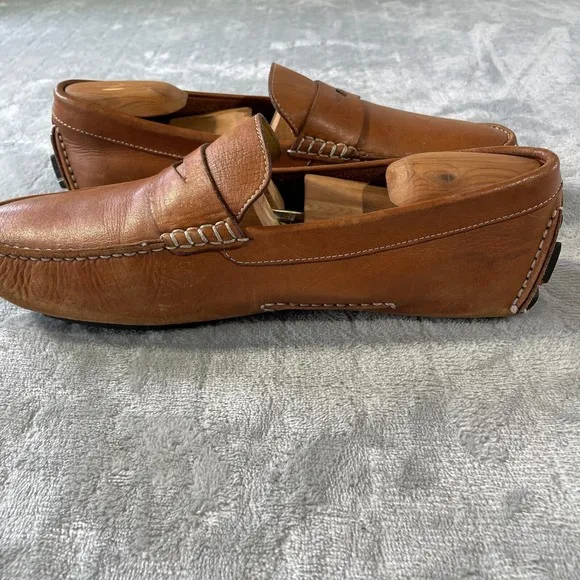Cole Hann Penny Loafer Shoes Men 8 Brown Leather Howland Preppy Beach Casual