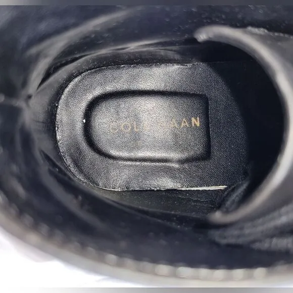 Cole Haan Leather Boots, Boys sz4.5, black.