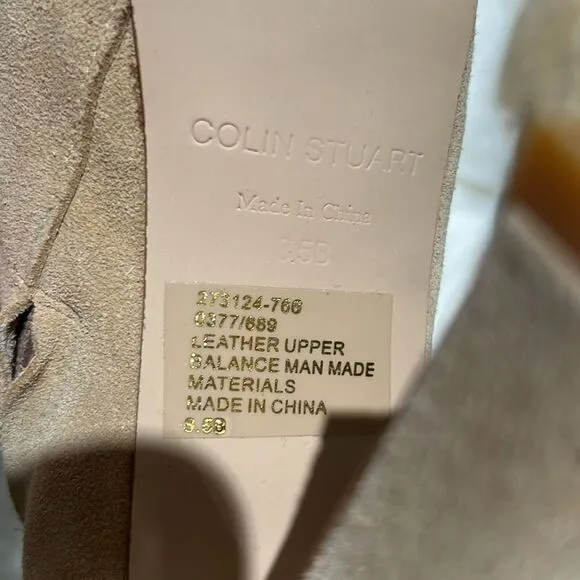 Colin Stuart Victoria secret Tan Suede Fashion show boots Size 8.5.  B76