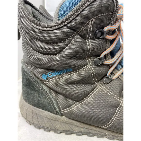 Columbia Fairbanks Omni-Heat Mens Waterproof Winter Boot Graphite Blue  12