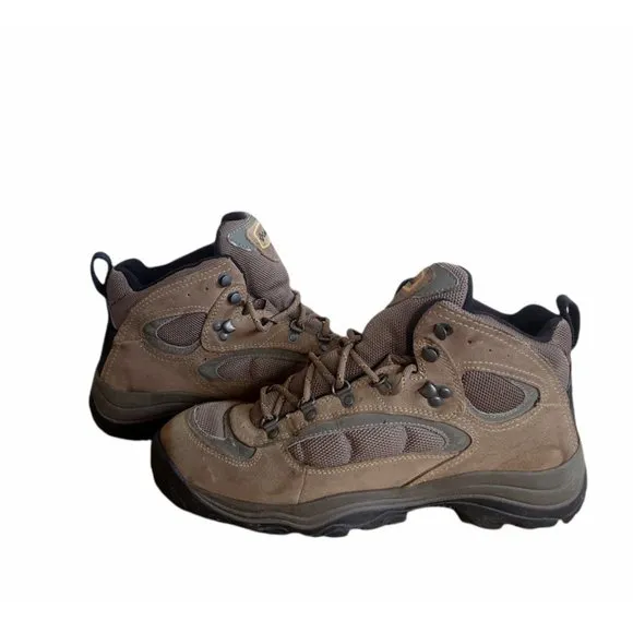 Columbia Hilltop Ridge YM6019-255 Tan Hiking Boots Ankle Top Lace Up Men's Sz 12