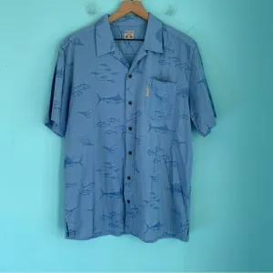 Columbia PFG Mens Sailfish Maui Button Down Short Sleeve Fishing Camp Shirt M