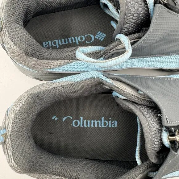 Columbia Techlite Mens Hiking Winter Shoe US 8 EU40 Waterproof Zip-Up Blue/Gray