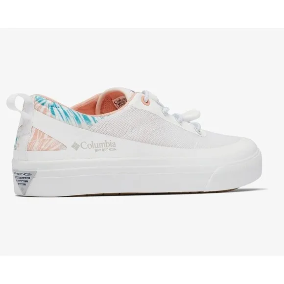 Columbia Women Sneaker Size 10 White Coral PFG Bonehead Water Boat Shoes NWB