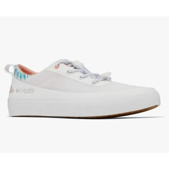 Columbia Women Sneaker Size 10 White Coral PFG Bonehead Water Boat Shoes NWB