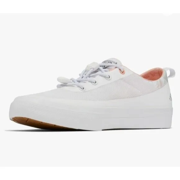 Columbia Women Sneaker Size 10 White Coral PFG Bonehead Water Boat Shoes NWB
