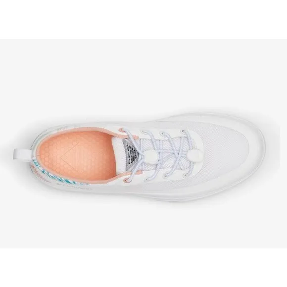Columbia Women Sneaker Size 10 White Coral PFG Bonehead Water Boat Shoes NWB