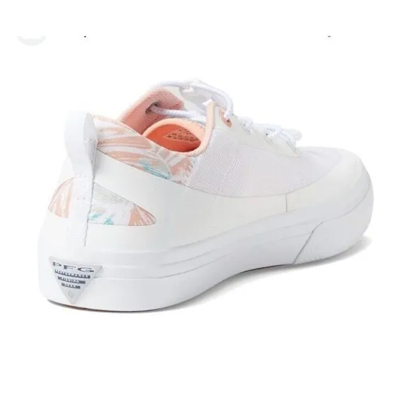 Columbia Women Sneaker Size 10 White Coral PFG Bonehead Water Boat Shoes NWB