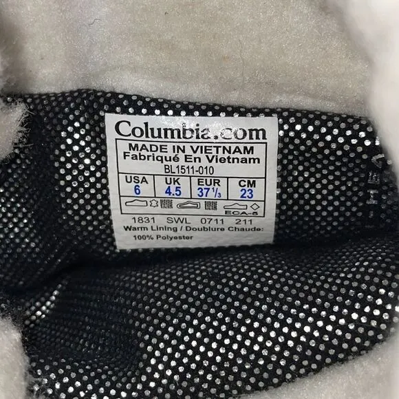 Columbia Heather Canyon Omni-Heat Warm Waterproof Women’s Size 6 Winter Boots
