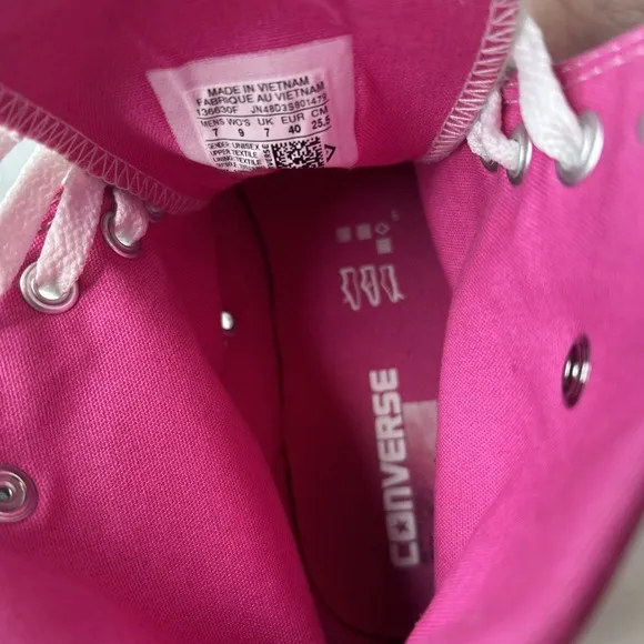 Converse All Star Chuck Taylor Hi Fold Down Snap Gray Pink Womens 9 Mens 7