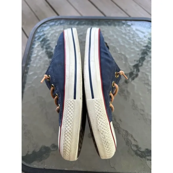 Converse All Star Shoreline Slip On Sneakers Casual Shoes Blue Size Woman's  7.5