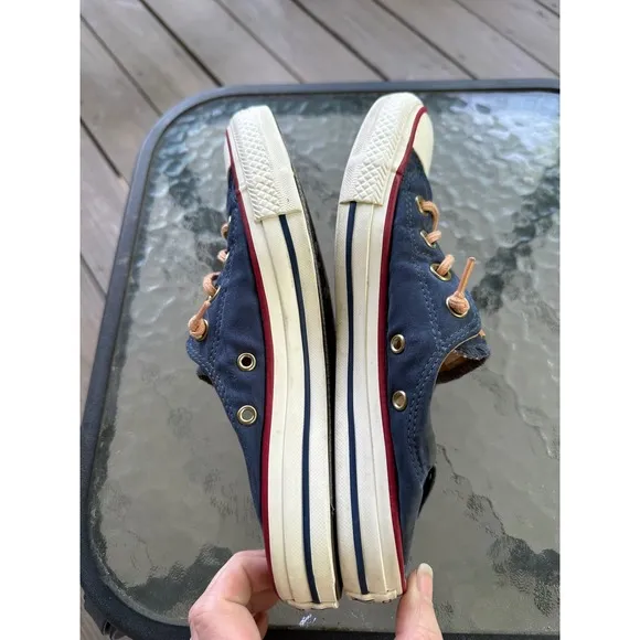 Converse All Star Shoreline Slip On Sneakers Casual Shoes Blue Size Woman's  7.5