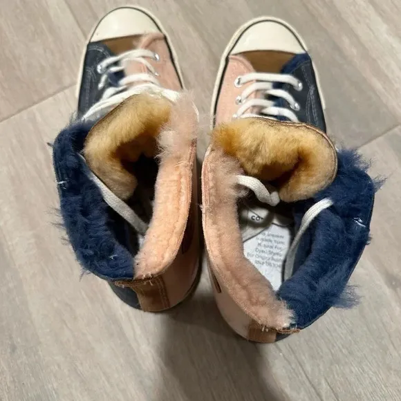 Converse Chuck 70 Blue and Pink Fur