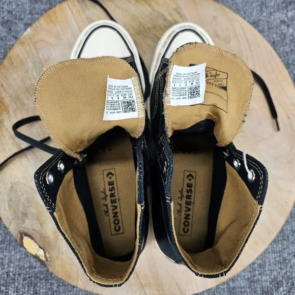 Converse Chuck 70 Gore-Tex Hi Womens Size 8 Black Toadstool Tan Shoes A08565C