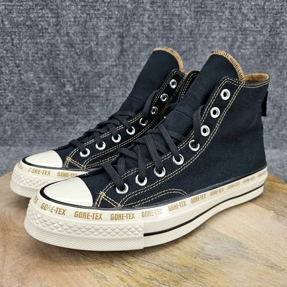 Converse Chuck 70 Gore-Tex Hi Womens Size 8 Black Toadstool Tan Shoes A08565C