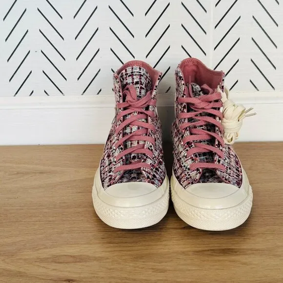 ⭐Converse Chuck 70 Hi Sz 6.5 Mens Shoes Sneakers Premium Tweed Shimmer A12738C