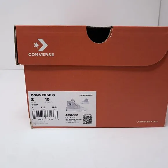 Converse Chuck 70 Hi Tri Panel A05658C Oat Milk/Beach Stone Unisex Shoes Sz 4-15