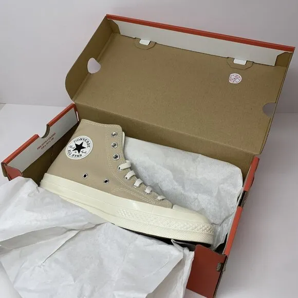 Converse Chuck 70 Hi Tri Panel A05658C Oat Milk/Beach Stone Unisex Shoes Sz 4-15