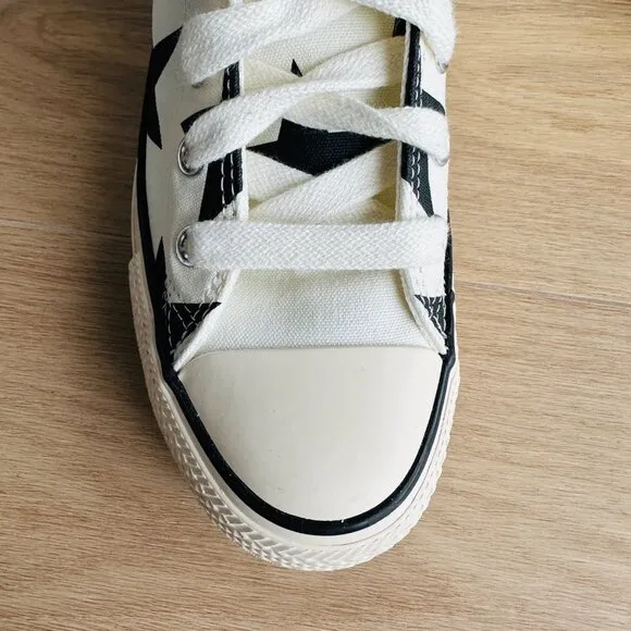 ⭐Converse Chuck Taylor All Star Hi Large Stars 9 Women Shoes Beige Retro A09898F