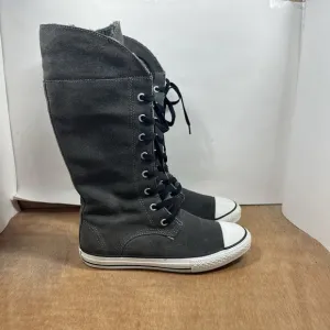 Converse Chuck Taylor All Star Knee High Youth Size 4 Fur Lined Grey Shoes