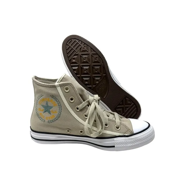 Converse Chuck Taylor High Top Shoes Canvas Beach Stone Men's Size Skate A06574C