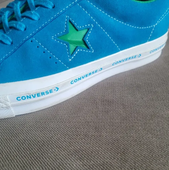 Converse One Star Suede OX Hawaiian Ocean Blue Green Shoes 159813C Mens Size 8