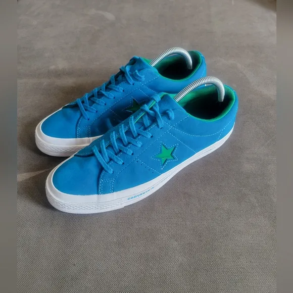 Converse One Star Suede OX Hawaiian Ocean Blue Green Shoes 159813C Mens Size 8