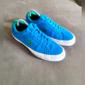 Converse One Star Suede OX Hawaiian Ocean Blue Green Shoes 159813C Mens Size 8
