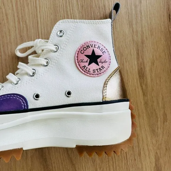 🤩Converse Run Star Hike Platform Chrome Sz 9.5 Women's Shoes Beige A09796C New