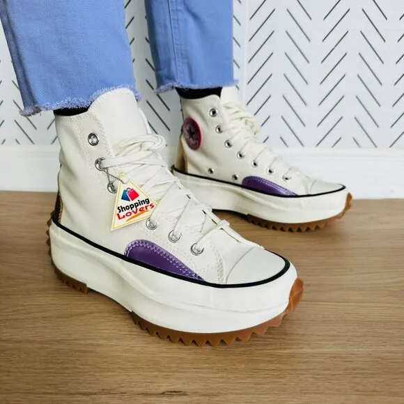 🤩Converse Run Star Hike Platform Chrome Sz 9.5 Women's Shoes Beige A09796C New