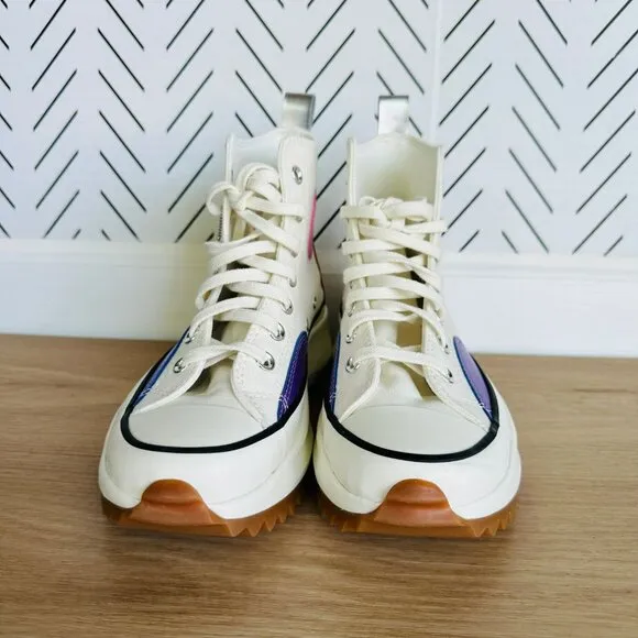 🤩Converse Run Star Hike Platform Chrome Sz 9.5 Women's Shoes Beige A09796C New