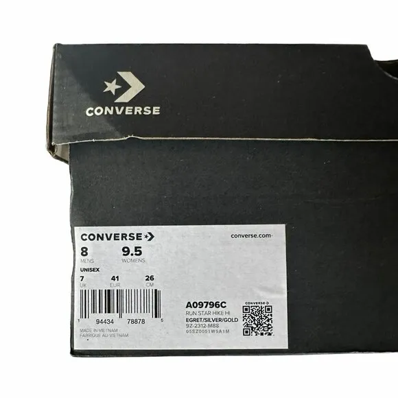 🤩Converse Run Star Hike Platform Chrome Sz 9.5 Women's Shoes Beige A09796C New