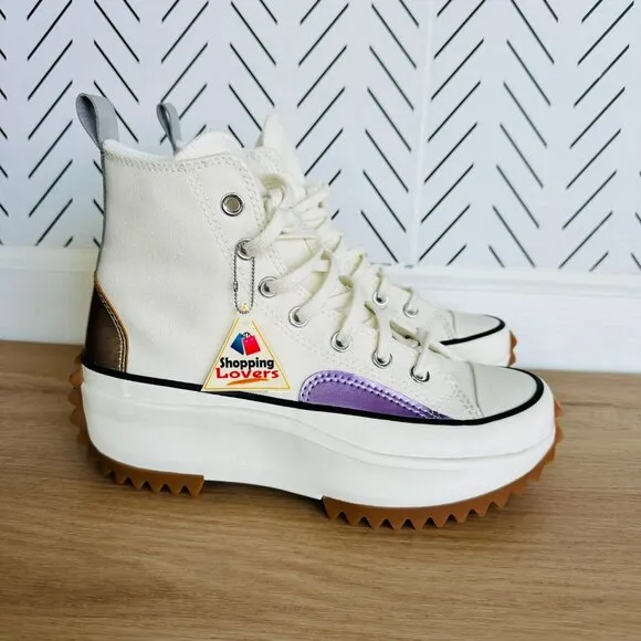 🤩Converse Run Star Hike Platform Chrome Sz 9.5 Women's Shoes Beige A09796C New