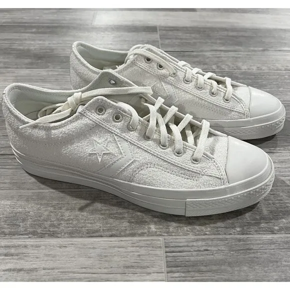 CONVERSE Shoes Mens 10.5 Vintage White Star Player 76 Faux Suede Sneaker Low Top