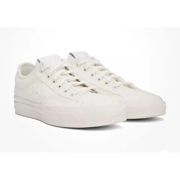 CONVERSE Shoes Mens 10.5 Vintage White Star Player 76 Faux Suede Sneaker Low Top