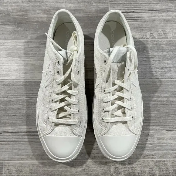 CONVERSE Shoes Mens 10.5 Vintage White Star Player 76 Faux Suede Sneaker Low Top