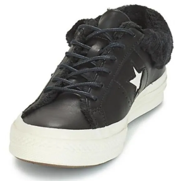 Converse Shoes One Star Ox Faux Fur Sneakers 5 NWB