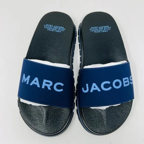 Copied - NEW! Marc Jacobs The Slide Navy Blue Sandal Shoe Flip Flop - 9
