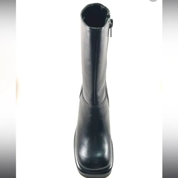 COPY - Steve Madden Fantsie Womens LeatherSquare Toe Mid-Calf Boots Black