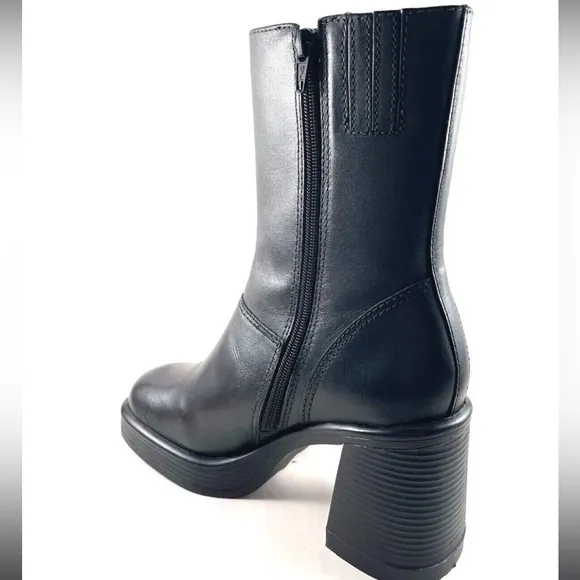COPY - Steve Madden Fantsie Womens LeatherSquare Toe Mid-Calf Boots Black