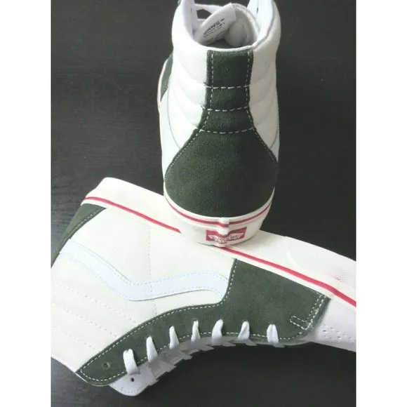 COPY - Vans Sk8-Hi Retro Sport Marshmallow White Kombu Green Skate shoes Size 9…