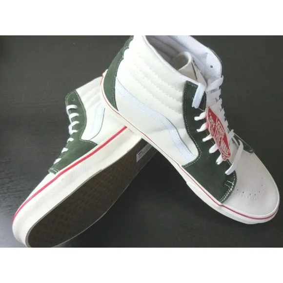 COPY - Vans Sk8-Hi Retro Sport Marshmallow White Kombu Green Skate shoes Size 9…