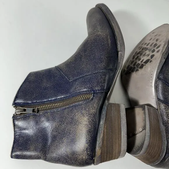 Corral Circle G Ankle Boots Womens 8.5 Purple Brown Star Inlay Studded Leather