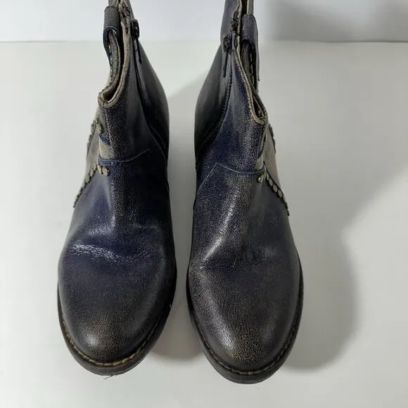 Corral Circle G Ankle Boots Womens 8.5 Purple Brown Star Inlay Studded Leather