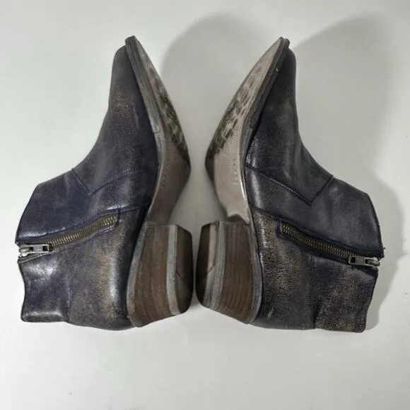 Corral Circle G Ankle Boots Womens 8.5 Purple Brown Star Inlay Studded Leather