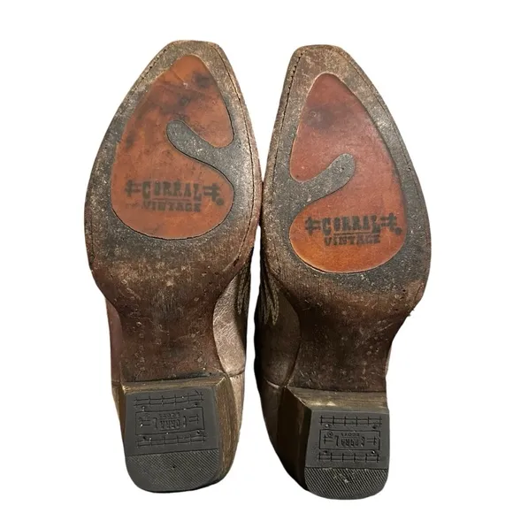 Corral Women’s Sequin Wing &amp; Cross Inlay Western Boot - Snip toe
