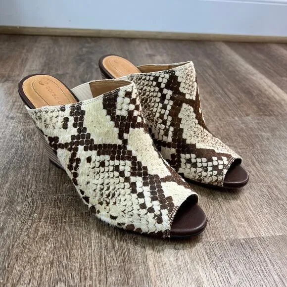 Corso Como Dyed Real Calf Fur Wedge Shoes